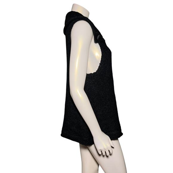 J Jill Black Textured Knit Sleeveless Vest Size XL - Picture 2 of 8